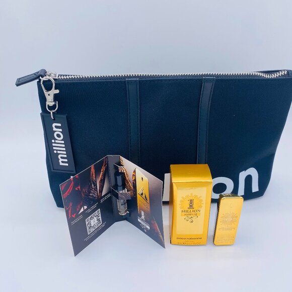 Paco Rabanne 1Million Gift Set - 3pc, Toiletry Pouch, Mini, Sample - NEW - Picture 2 of 12